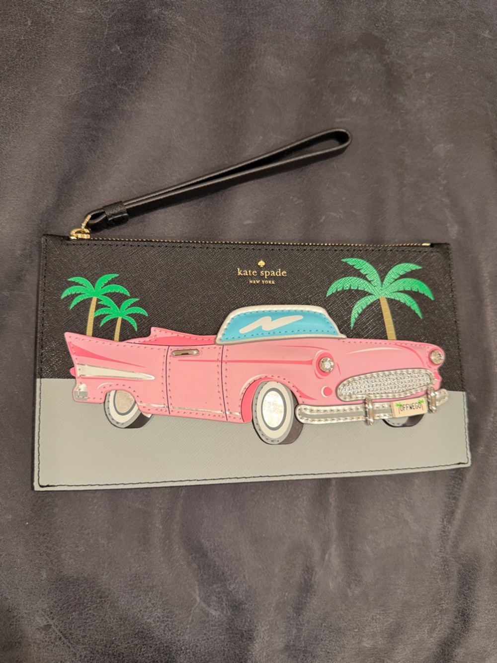 Kate Spade Pink Convertible Car Wristlet - Picture 2 of 10